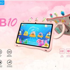 Oteeto Tab10 10.1 Inch Display Kids Tablet With 6 GB RAM 128 GB ROM and 8000 mAh Battery Pink